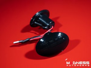 FIAT 500 Front Side Markers - set of 2 - w/ Dynamic LEDs - Smoked